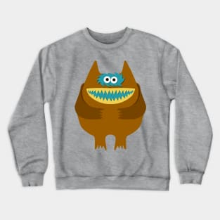 Cute Kids Stuffed Animal Nostalgia - Nauga Crewneck Sweatshirt